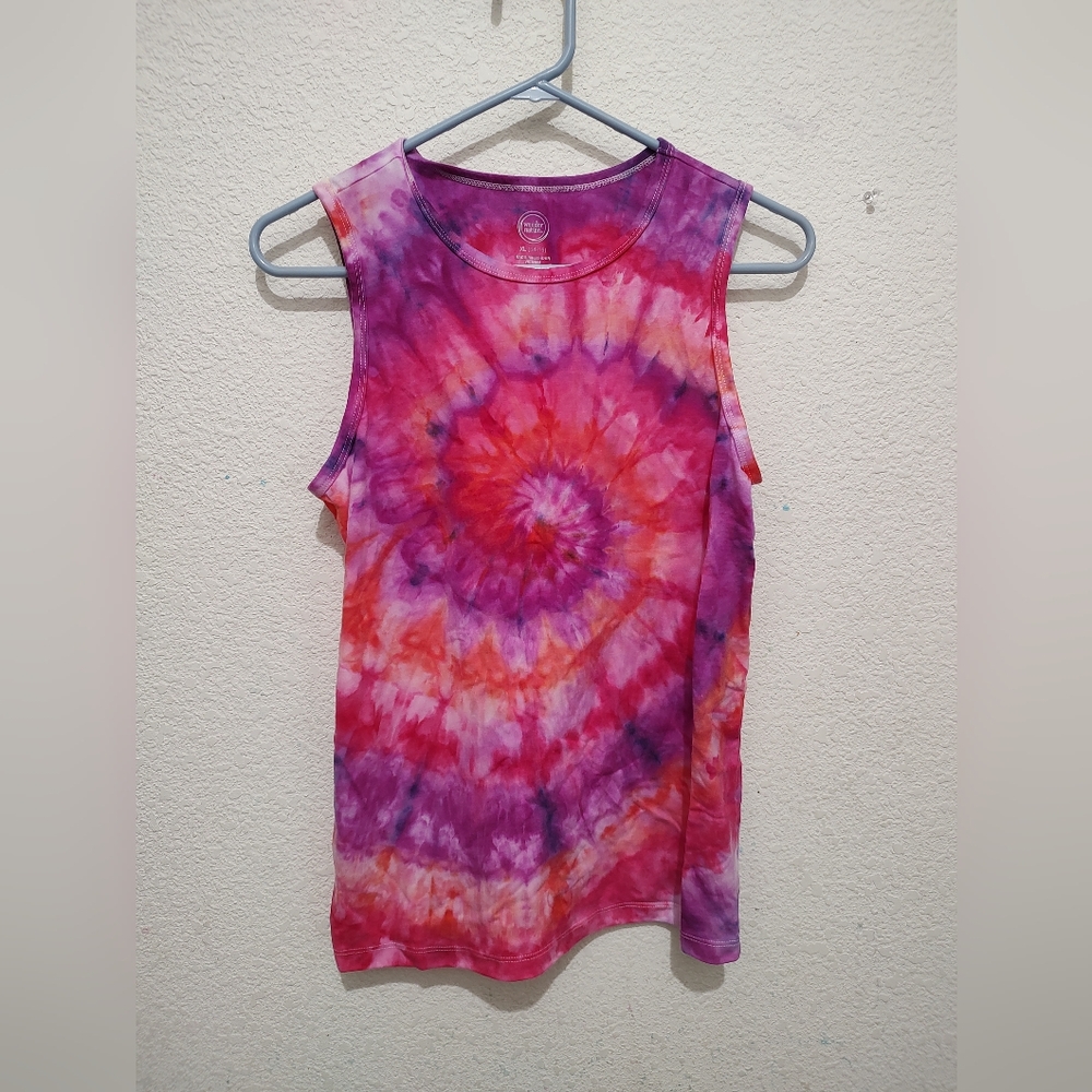 Kid Tie-Dye Tank Top - Pink and Purple